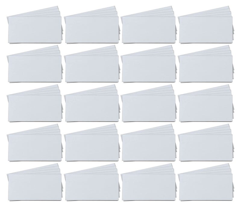 MV Magna Visual Magna Visual 1" x 2" White Pre-Cut Write On Wipe Off Magnetic Strips 100 Pack - Image 1